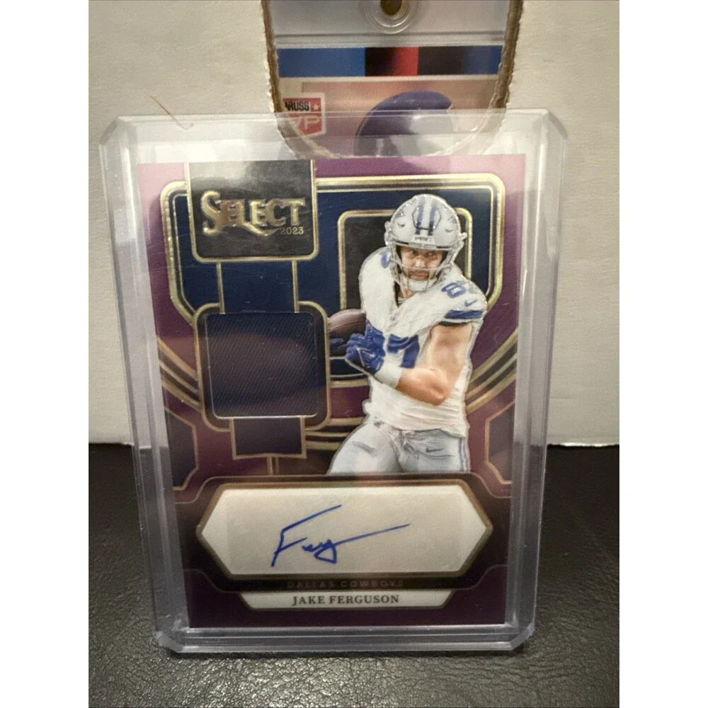 2023 Panini Select Jake Ferguson Patch Auto /49 Dallas Cowboys🔥💥